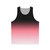 Black, pink, and white ombre dip dye unisex tank top