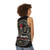 Black rum tank top with pirate graphics - women back