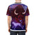 Imaginative fantasy t-shirt design featuring a unicorn and bull in a fiery, magical scene. - men back