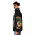 Cyberpunk-inspired puffer jacket featuring a cute corgi dog design - men side left