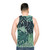 Tropical monstera leaf melt unisex tank top - men back