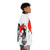 Cyberpunk puffer jacket with vaporwave Japanese design and futuristic aesthetic - men side right