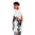 Cyberpunk puffer jacket with vaporwave Japanese design and futuristic aesthetic - men side left