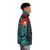 Cyberpunk vaporwave inspired puffer jacket with futuristic design - men side right