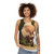 Unisex tank top with caricature of French singer Georges Brassens - women