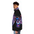 Cyber Geisha Dreams Puffer Jacket with Neon Accents and Futuristic Design - men side left