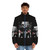 Puffer jacket featuring characters from the classic Soviet cartoon "The Musicians from Bremen" - men front