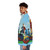 Puffer jacket featuring characters from the classic Soviet cartoon "The Musicians from Bremen" - men side left