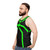 Stealth spider green unisex tank top - men side