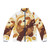 Cute puffer jacket with adorable black and white dalmatian dog skin pattern