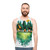 Unisex tank top with nature-themed forest and animal print design - men