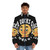 Cute ducks printed puffer jacket with animal lovers in mind - men front