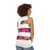Unisex tank top with minimalist design for music fans - women back