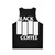 Unisex black coffee hardcore music tank top - Back