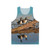 Geese at the lake nature unisex tank top