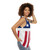 Patriotic stars and stripes unisex tank top - women side