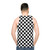 Black Checkerboard Unisex Tank Top - men back