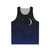 Starry night crescent moon unisex tank top