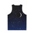 Starry night crescent moon unisex tank top - Back