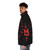 Cult of the Lamb Possessed Lamb Red Crown Ritual Puffer Jacket - men side left
