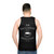 Black twin peaks unisex tank top - men back