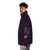 A vibrant puffer jacket featuring a crystal-adorned alien witch design. - men side left