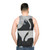 Hilma Af Klint inspired black and white swan unisex tank top - men back