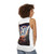 Vintage graffiti inspired unisex tank top - women back