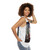 Vintage graffiti inspired unisex tank top - women side