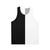 Unisex black and white color block tank top