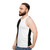 Unisex black and white color block tank top - men side