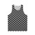 Unisex black and white fish scale pattern tank top