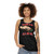 Unisex black and red tank top - women