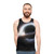Interstellar Gargantua unisex tank top with galaxy and black hole design - men
