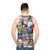 Bl Sticker Bombed Unisex Tank Top - men back