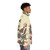 Puffer jacket with crocodile monster art design - men side right