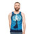 Unisex fantasy tank top with starry night sky and silhouette design - men
