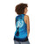 Unisex fantasy tank top with starry night sky and silhouette design - women back