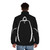 Crescent Crusader Puffer Jacket with moon and knight design - men back