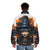 Creepy Halloween witch puffer jacket with dark and haunting design - men back