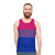Bisexual pride flag unisex tank top - men