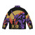 Neon Genesis Evangelion retro puffer jacket with Eva Unit 01 design - Back