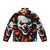 A puffer jacket featuring a creepy clown face, perfect for Halloween - Back