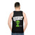 Unisex tank top with earth-themed design and pop culture references - men back