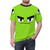 Fierce green monster superhero graphic design on a t-shirt - men front