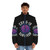 Covid-19 survivor wearing a stylish puffer jacket with pandemic-inspired design - men front