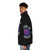 Covid-19 survivor wearing a stylish puffer jacket with pandemic-inspired design - men side left