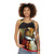 Cute anthropomorphic squirrel wearing a redcoat military uniform on a unisex tank top - women