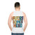 Unisex superhero tank top with cool comic character design - men back
