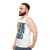 Unisex superhero tank top with cool comic character design - men side